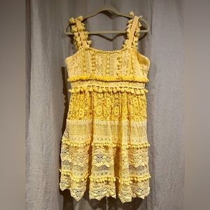 Place Nationale Le Cros Lace Tiered Mini Sun Dress
Lemon Lace, 3